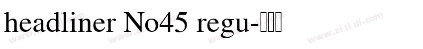 headliner No45 regu字体转换